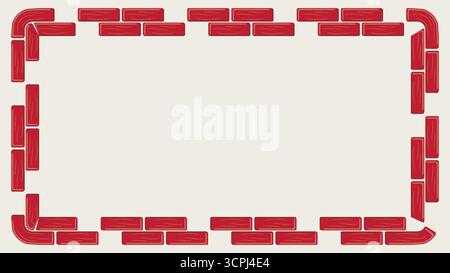 Brick frame with empty white space for your text vector illustration Stock Vector