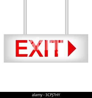 Exit Sign. Fire Exit Sign. Emergency Fire Exit Sign. Vector Illustration. Stock Vector
