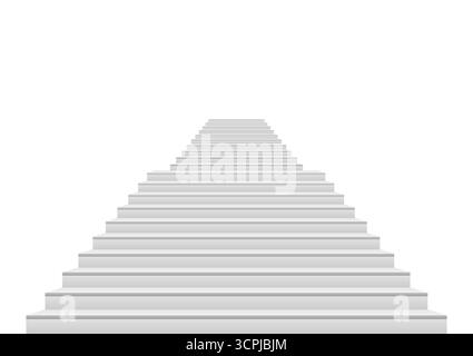 Stair or Staircase. Vector Illustration Isolated on White Background. Stock Vector