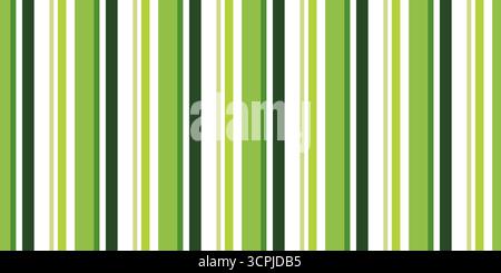 Seamless vertical stripes pattern vector with green color design Stock Vector