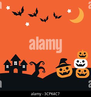 Halloween background of vector illustration stock illustration Stock Vector