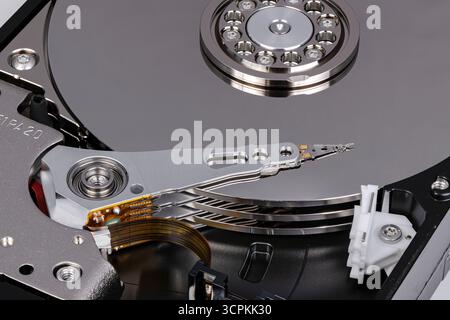 Hard disk close up macro beauty Stock Photo