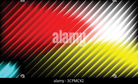 Ribbed glass Fractal Neon Background Abstract Gradient Mesh Diagonal Lines Gradient. Stock Vector