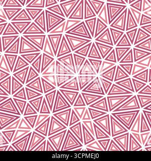 Tileable abstract background. Medium triangles size. Multiple repeated inner triangles. One tone colored style. Repeatable pattern. Stock Vector