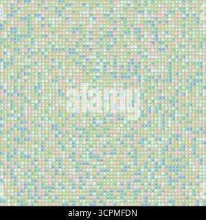Seamless geometric pattern. Gradiented circles in multiple colors. Soft green, pale blue, muted pink, cool blue. Wonderful vector illustration. Stock Vector