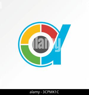 Logo design graphic concept creative premium vector stock image top sell initial A or Q  or alpha symbol consulting invesment agency foundation media Stock Vector