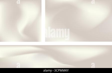 Abstract Vector Background Illustration Set Of Warm Gray Gradient Blend. Stock Vector