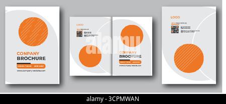 Modern Minimal Corporate Business Brochure Template – Creative, Elegant and Professional Layout for Company Marketing and Branding Stock Vector