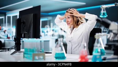 Ransomware Malware Attack And Breach. Hospital Computer Hacked Stock Photo