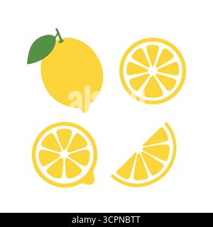 lemon icon vector illustrations isolated on white Stock Vector