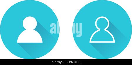 User profile picture round icons with shadow on white background. Vector illustration Stock Vector