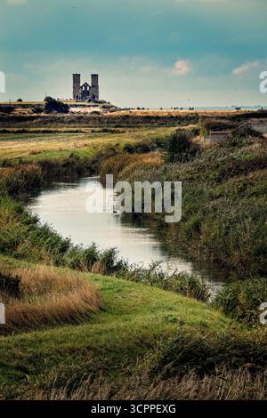 View Of The Reculver Towers And Roman Fort In Herne Bay In January view-of-the-reculver-towers-and-roman-fort-in-herne-bay-in-january