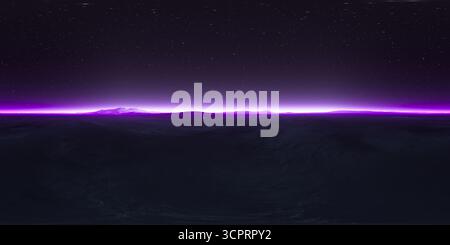 360° view of 360 degree starry night sky texture, night desert ...