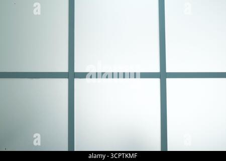 Interior background White glass window. Stock Photo