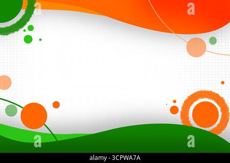 indian flag colors abstract background painting Stock Photo