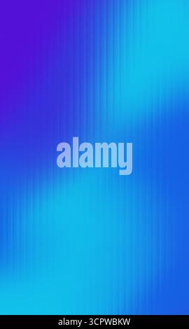 Corrugated glass gradient ribbed abstract background with violet and cyan texture neon light vertical image Stock Photo