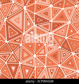 Mosaic triangles shapes background. Large shape size. Multiple repeated inner triangles. Monotone colored style. Repeatable pattern. Stock Vector