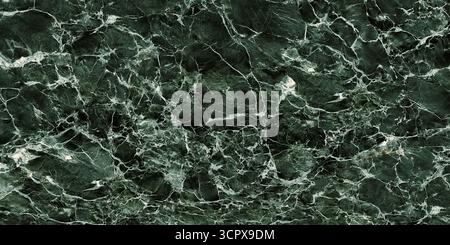 Elegant dark green marble texture with subtle white veins throughout. Stock Photo