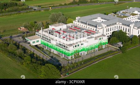 data center facility, big data, AI, and internet technology infrastructure. Stock Photo