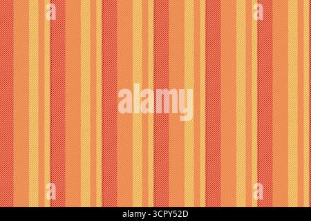 Best vertical lines fabric, room textile seamless background. Service texture pattern vector stripe in orange and red colors palette. Stock Vector