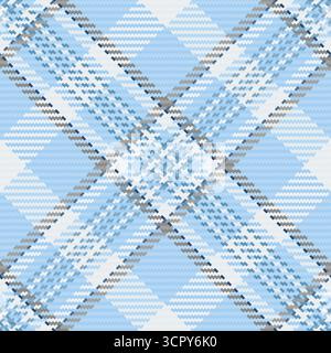Classic tartan pattern featuring cool blues and grays. Use for backgrounds, textiles, designs with a traditional, cozy, or contemporary feel. Stock Vector