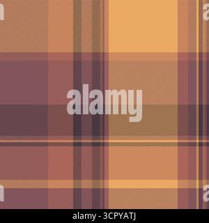 Detailed seamless tartan pattern with warm tones. Ideal for backgrounds, textile design, wrapping paper, and fashion projects. Vintage, elegant and ti Stock Vector