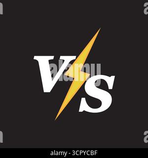 Versus logo vs letters for sports, fight icon. Vector Stock Vector