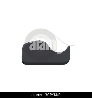 Adhesive tape dispenser flat icon. Vector illustration isolated on background Stock Vector