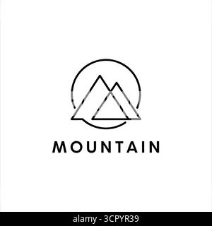 modern minimalist mountain logo design concept template Stock Vector ...