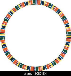 Vector frame for text. Modern Art graphics for hipsters. Colorful stylish geometric empty frame Stock Vector