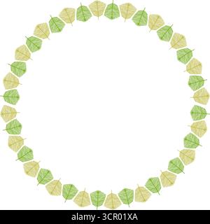 Frame with leaf elements decoration. Easter template. Baby shower design Stock Vector
