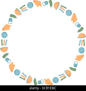 Minimal Circle Frame For Fitness Stock Vector
