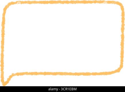 Hand Drawn Crayon Speech Bubble Sketch Stock Vector
