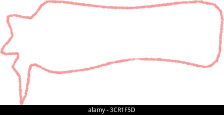 Hand Drawn Wavy Chalk Speech Balloon Stock Vector