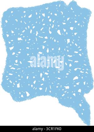 Blue Chalk Squiggle Speech Bubble Sketch Stock Vector