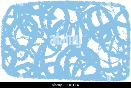 Blue Chalk Sketch Rectangle Frame Border Stock Vector