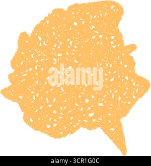 Crayon Wavy Speech Bubble Doodle Stock Vector