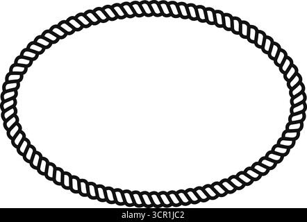 Twisted rope oval - elliptic frame with knots Stock Vector Image & Art ...
