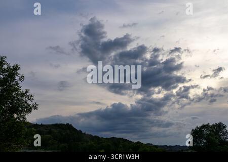 storm clouds rolling in on a summer evening Stock Photo