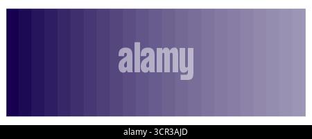 Deep blue gradient palette bar. Dark to violet shading. Rectangular Vector shape. Cool tone transition. EPS 10. Stock Vector
