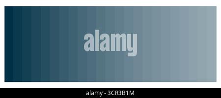 Teal gradient palette bar. Dark to bright shading. Rectangular Vector shape. Cool tone transition. EPS 10. Stock Vector