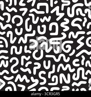 Abstract doodle seamless pattern. Vector illustration flat design background. Stock Vector