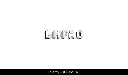 LMFAO bold line popular internet slang word Stock Vector