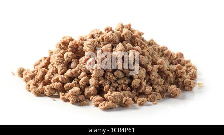 prepared minced ground beef meat heap isolated on white background Stock Photo