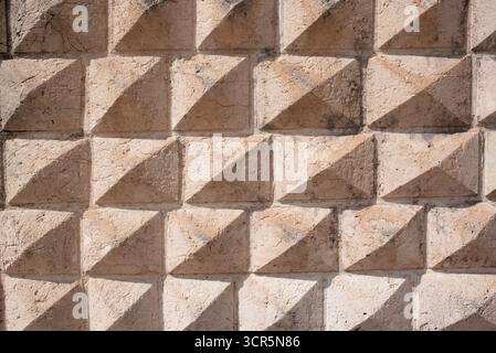 Diamond-Shaped Bossage Wall or Rustication of the La Maison Diamantée, late c16th, Historic House in the Old Town Marseille France Stock Photo