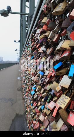 Love Locks on the Hohenzollernbrücke, April 2023 Stock Photo