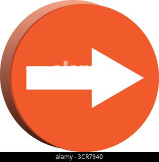 Right Arrow Icon Button Stock Vector
