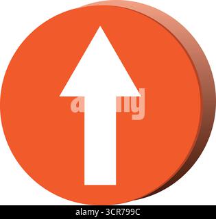 Up Arrow Icon Button Stock Vector