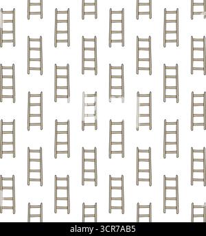Vector hand drawn sketch doodle colored stairs Stock Vector