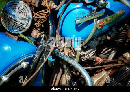 Vintage Harley Davidson motorcycle Stock Photo